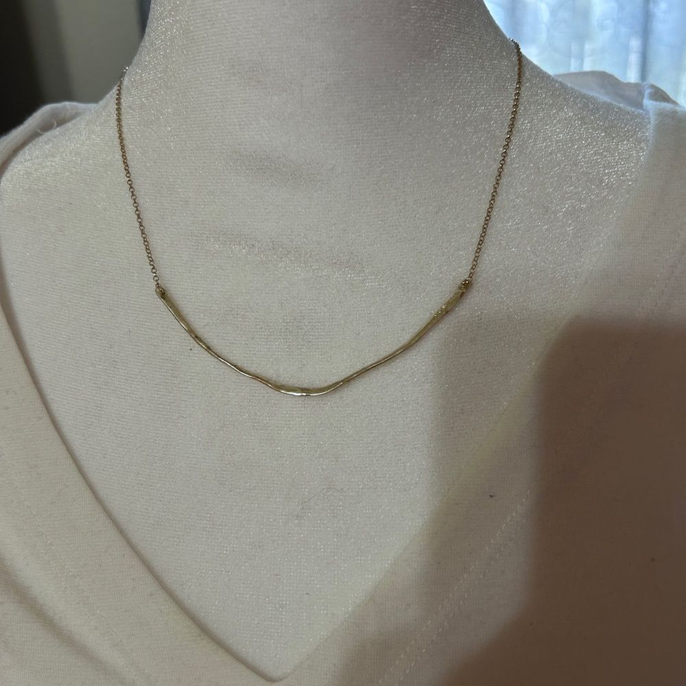 Silpada vintage Sterling Silver Curved Bar Necklace - Women's Minimalist Jewelry
